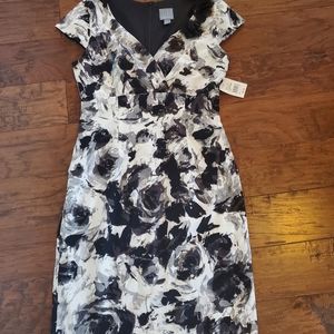 Black and White Floral Dress